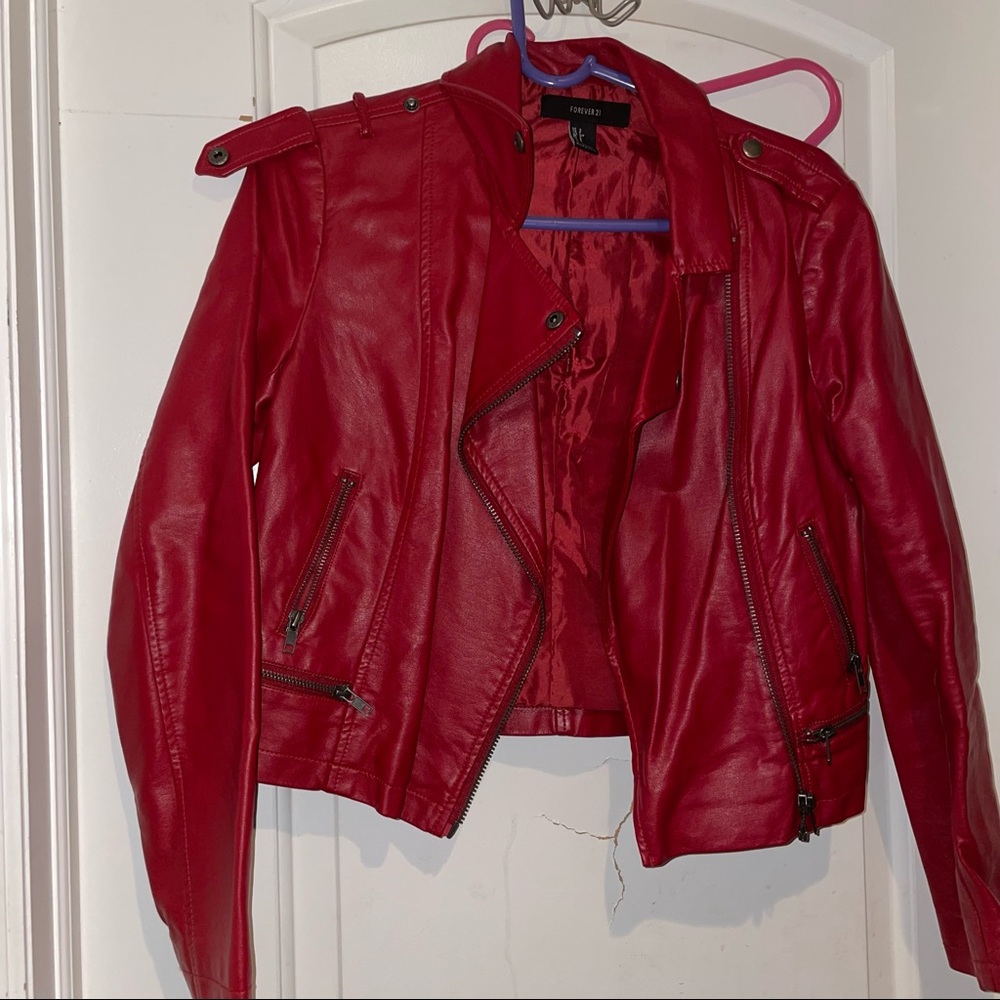 Forever 21 Leather Jacket As Is Womens Small
